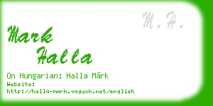 mark halla business card